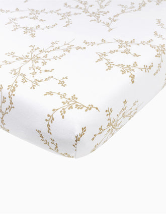 Meyco Crib Sheet 40x89 cm, Branches Sand