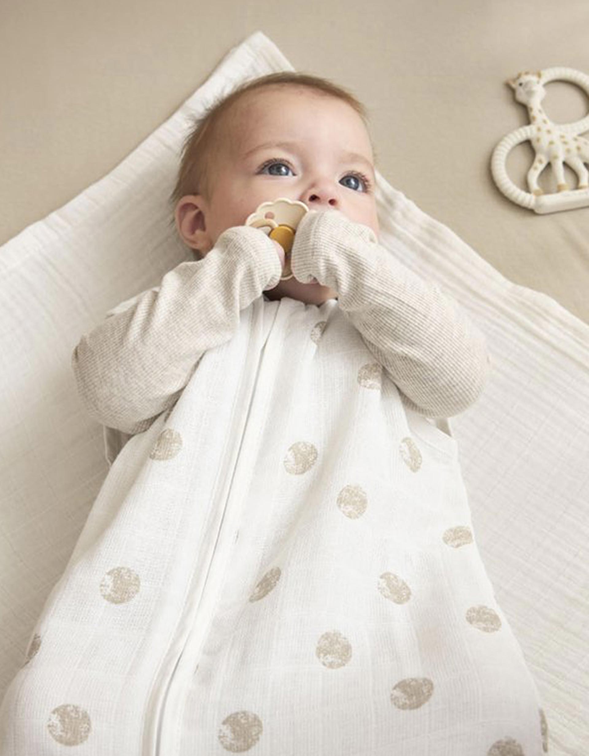 Saco Cama sem Mangas Meyco TOG 0.3 70 cm, Dots Sand
