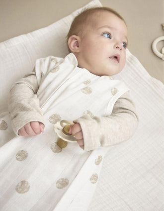 Meyco Sleeveless Sleeping Bag TOG 0.3 90 cm, Dots Sand
