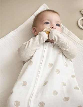 Meyco Sleeveless Sleeping Bag TOG 0.3 90 cm, Dots Sand