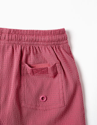 Short de bain avec cordon et poche pour bébé garçon, rose foncé