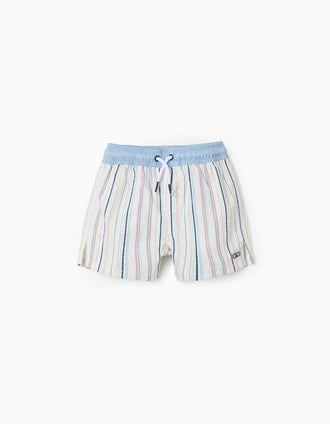 Short de bain à rayures ethniques B&S pour bébé garçon, multicolore