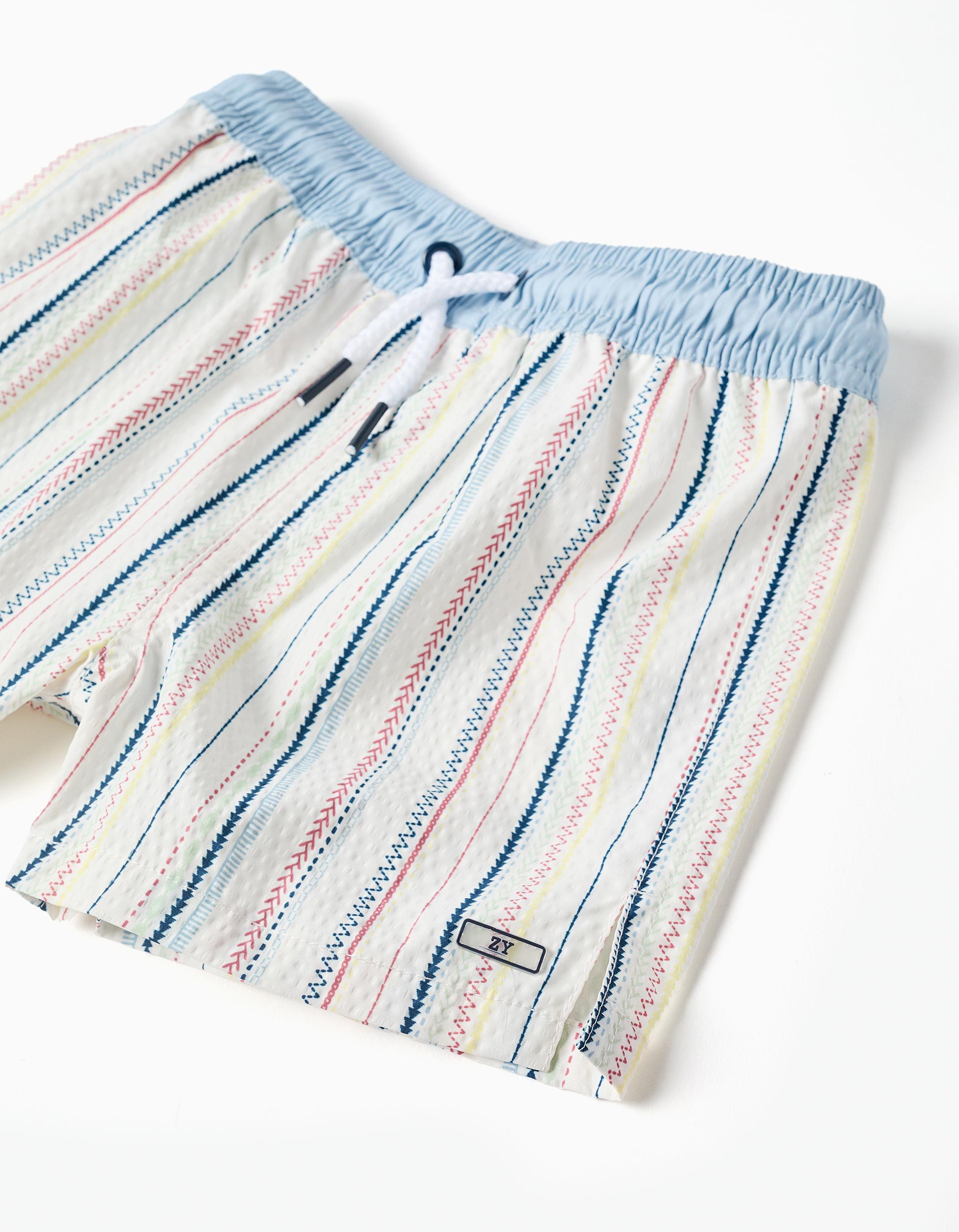 Bañador con rayas étnicas y cordón B&S para bebé niño, multicolor