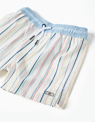 Short de bain à rayures ethniques B&S pour bébé garçon, multicolore