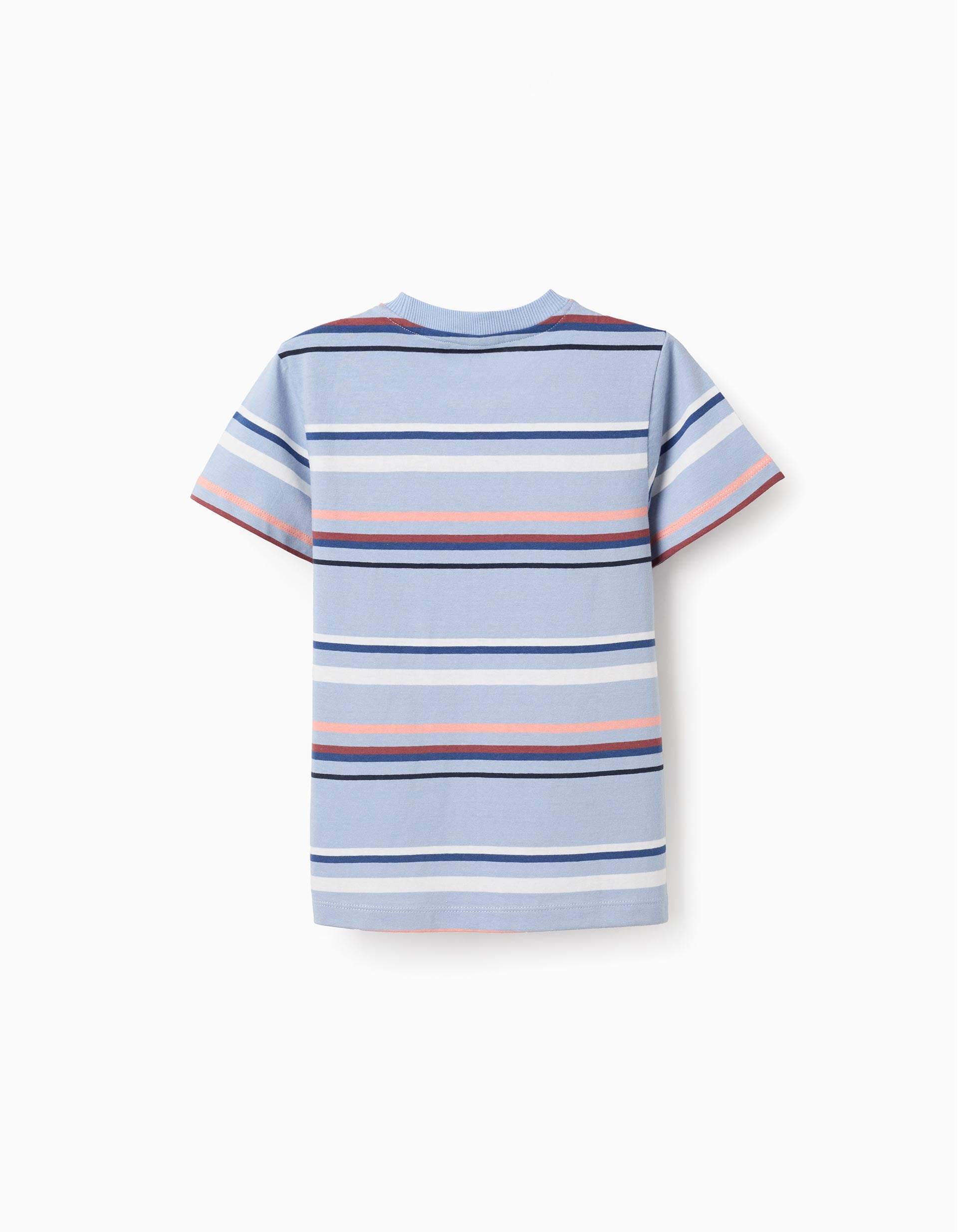 T-shirt en coton à rayures pour garçon, multicolore