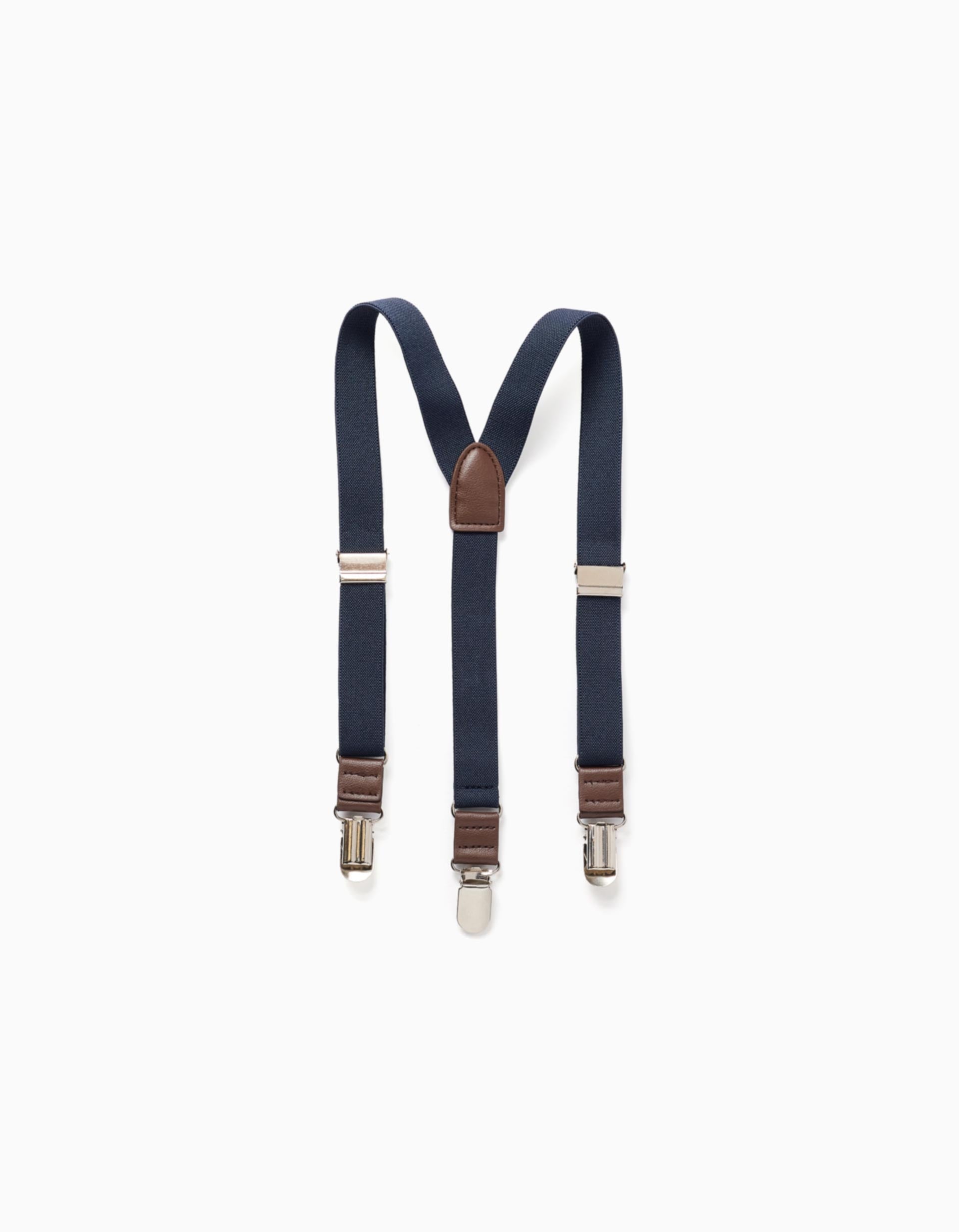 Adjustable elastic braces for boys, dark blue