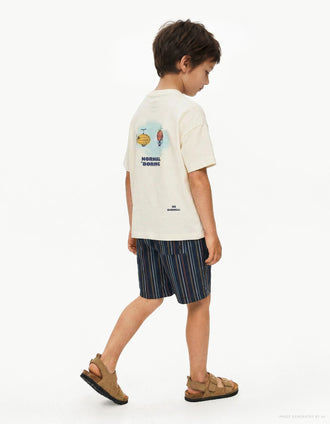 Bañador a rayas con cordón para niño, multicolor
