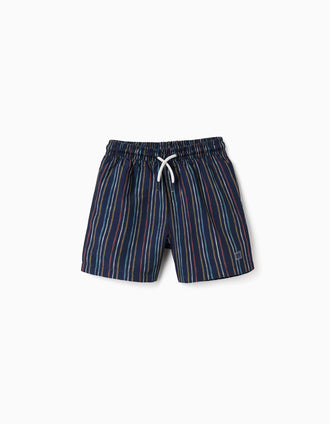 Bañador a rayas con cordón para niño, multicolor