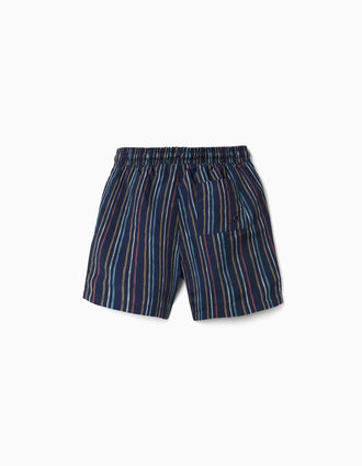 Bañador a rayas con cordón para niño, multicolor
