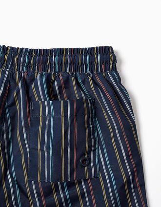 Bañador a rayas con cordón para niño, multicolor