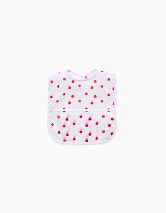 Travel waterproof Bib ZY Baby, White/Red