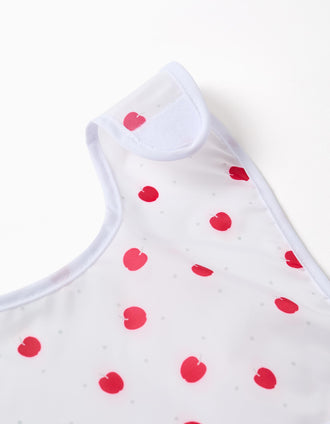 Travel waterproof Bib ZY Baby, White/Red