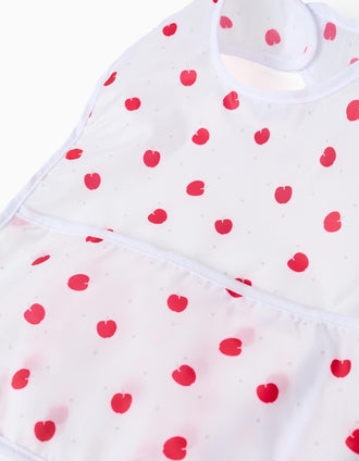 Travel waterproof Bib ZY Baby, White/Red