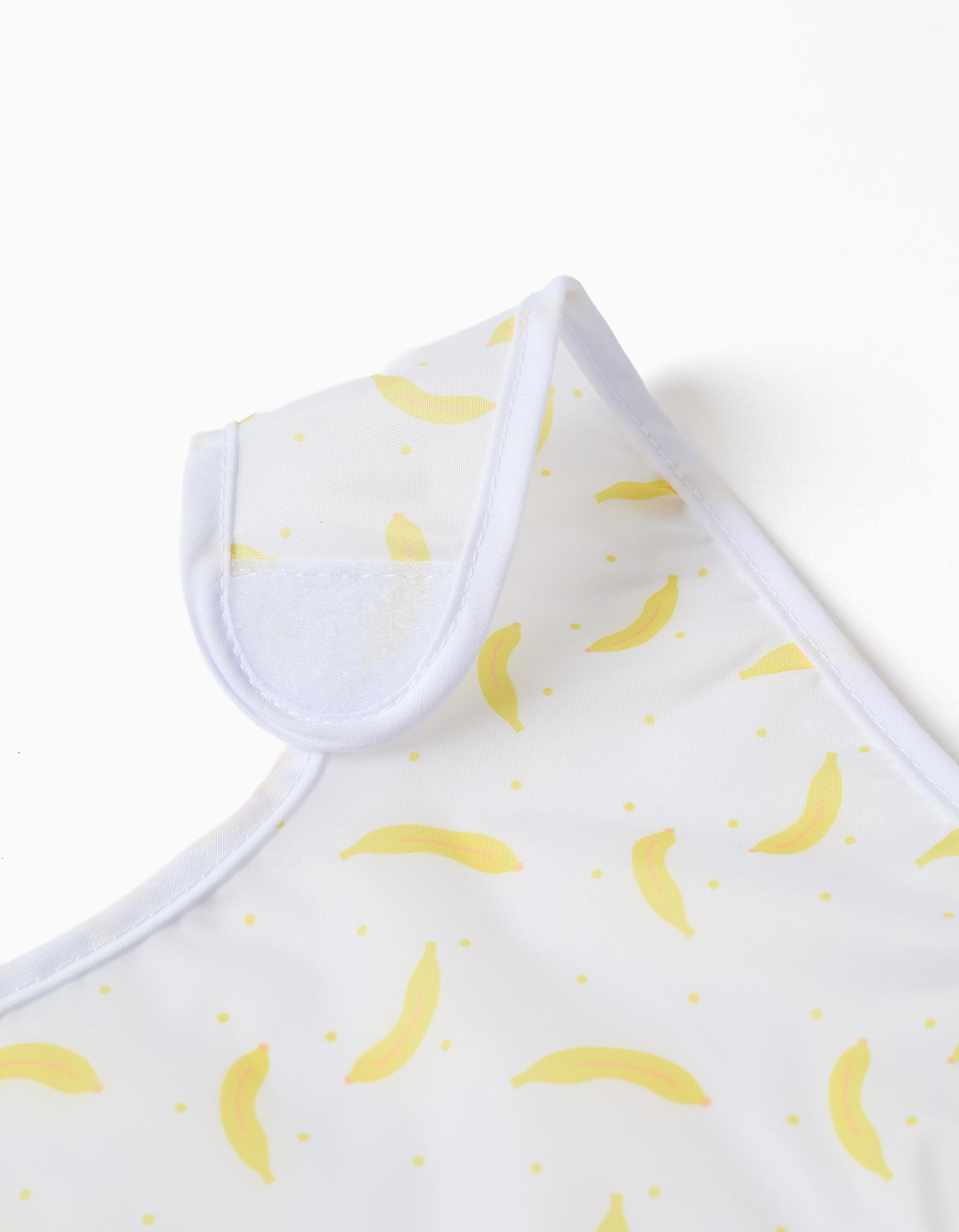 Bavoir Imperméable avec Poche ZY Baby, Blanc/Jaune