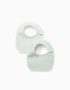 Pack de 2 Babetes para Recém-Nascido e Bebé ZY Baby, Branco/Verde