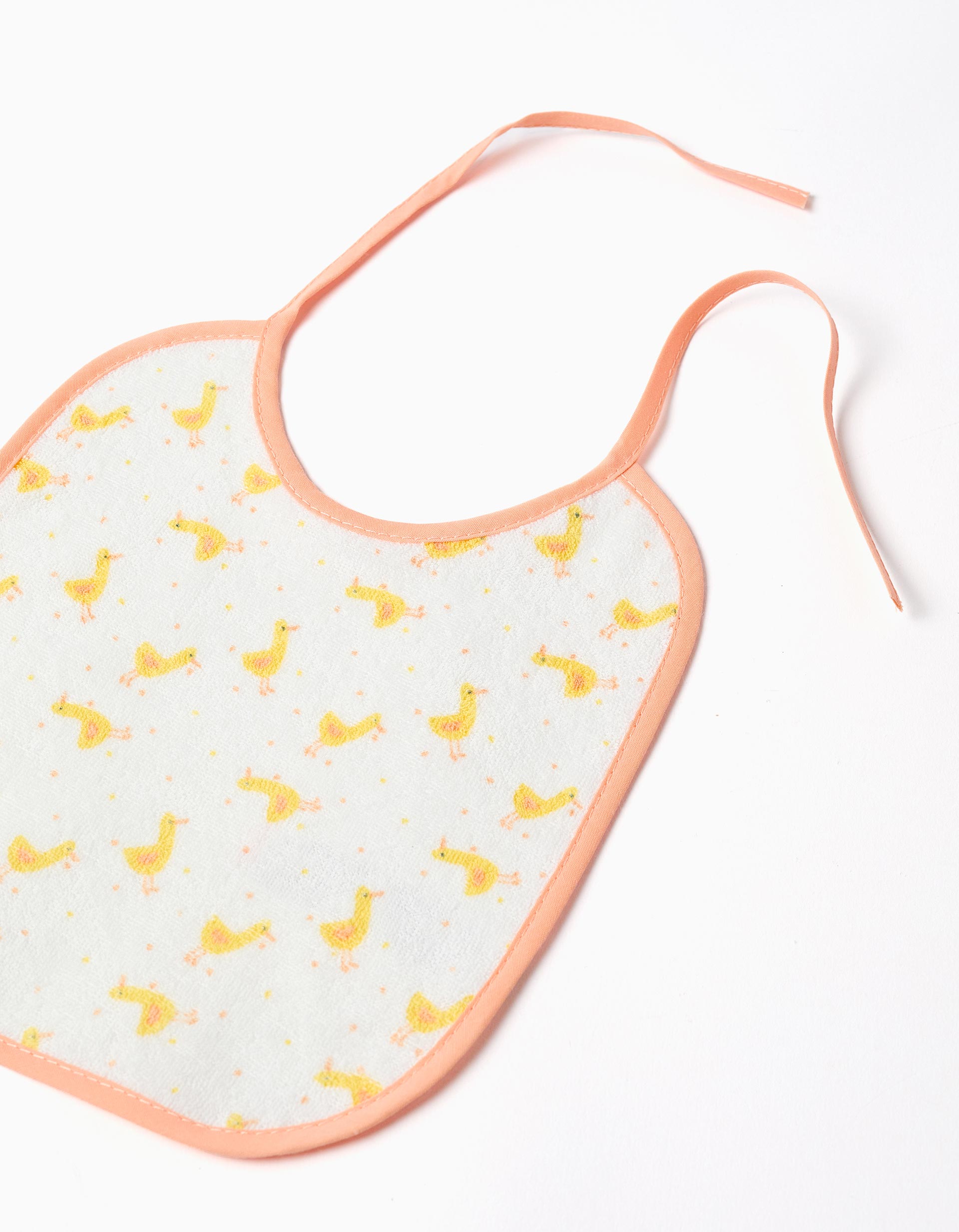 Lot de 5 Bavoirs Imperméables ZY Baby, Blanc/Orange/Jaune