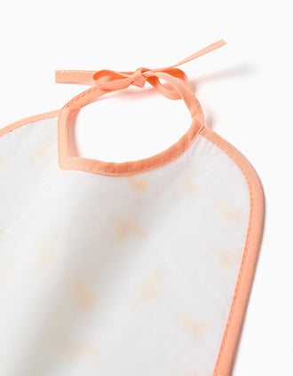 Pack of 5 Waterproof Bibs ZY Baby, White/Orange/Yellow