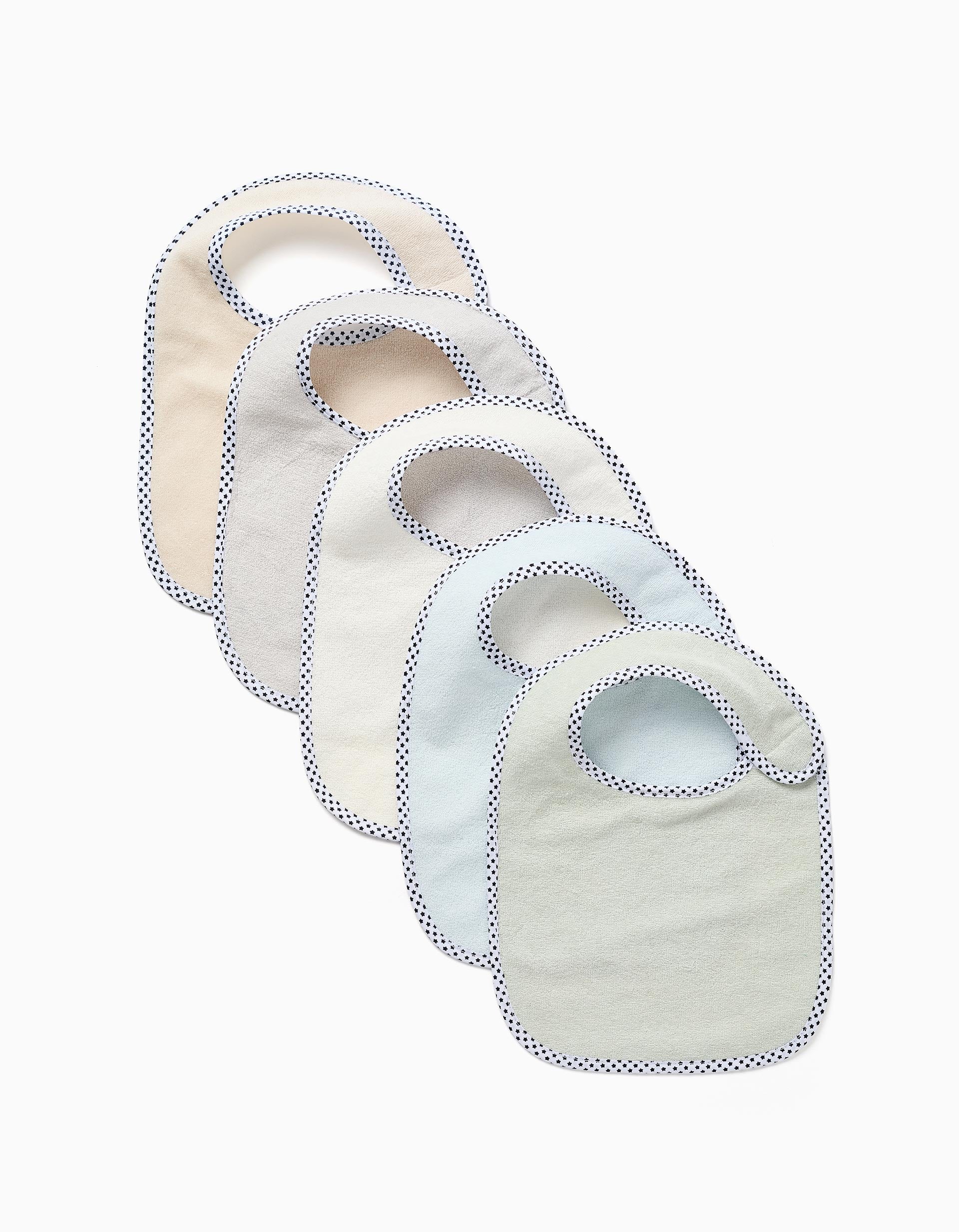 Lot de 5 Bavoirs Imperméables ZY Baby, Multicolore