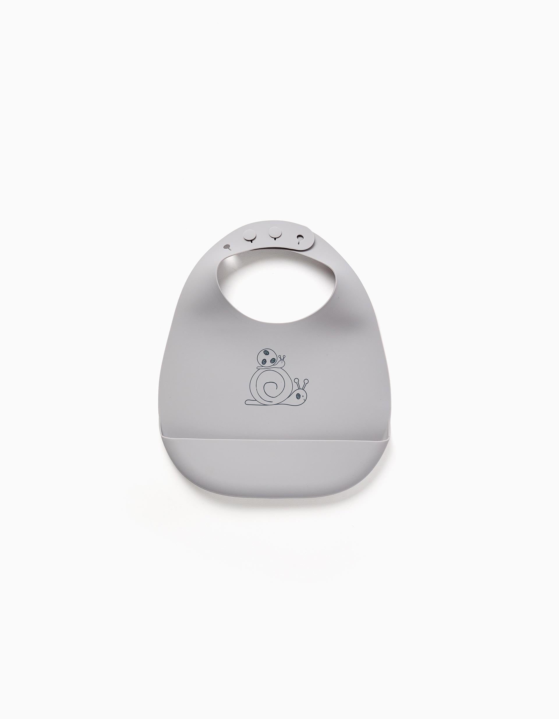 Waterproof Silicone Bib ZY Baby, Grey