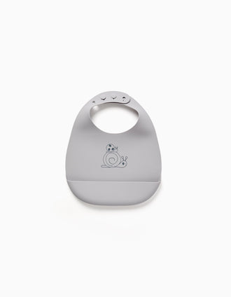 Waterproof Silicone Bib ZY Baby, Grey