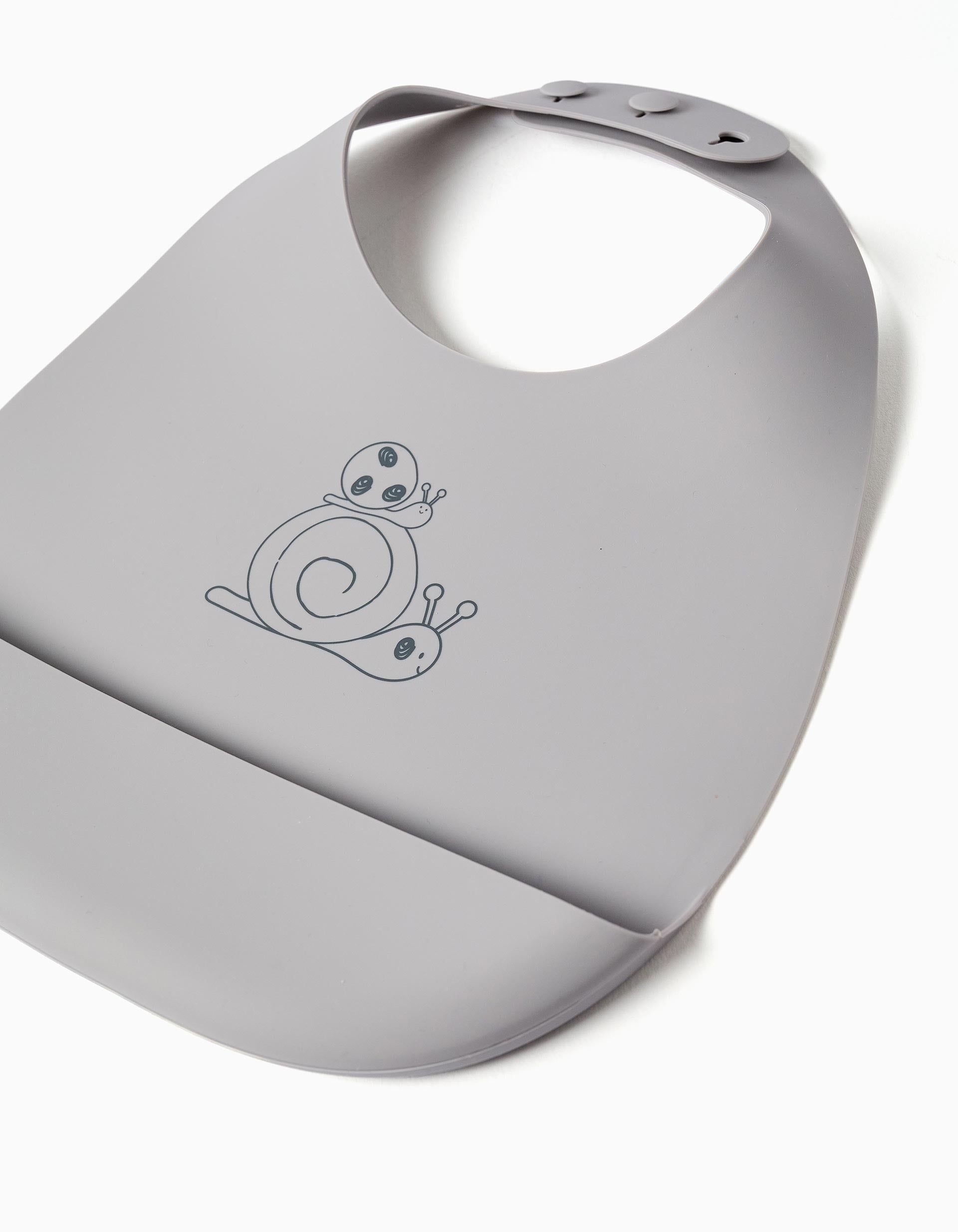 Waterproof Silicone Bib ZY Baby, Grey