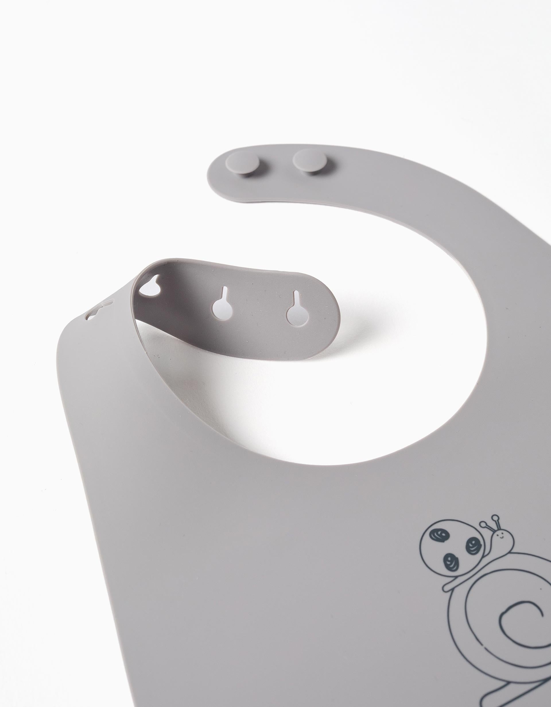 Waterproof Silicone Bib ZY Baby, Grey