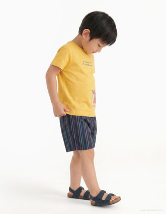 Short de bain à rayures et cordon pour bébé garçon, multicolore