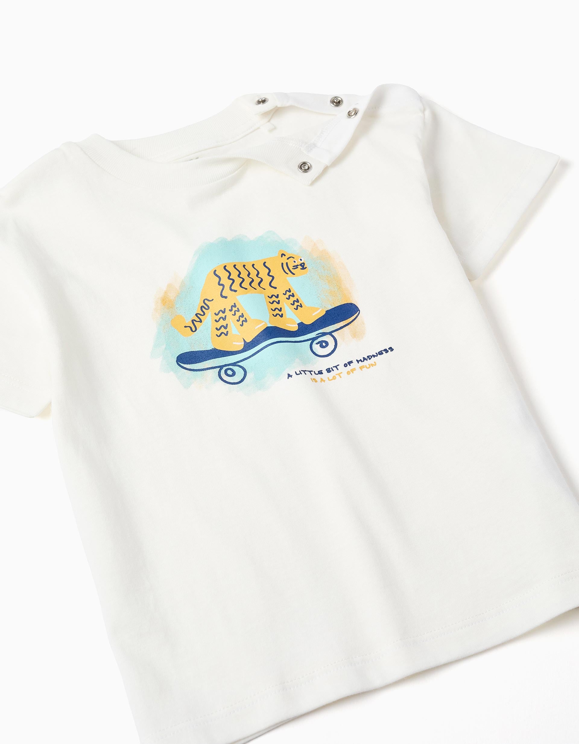 Conjunto de 3 peças de manga curta de algodão para bebé menino, multicolor