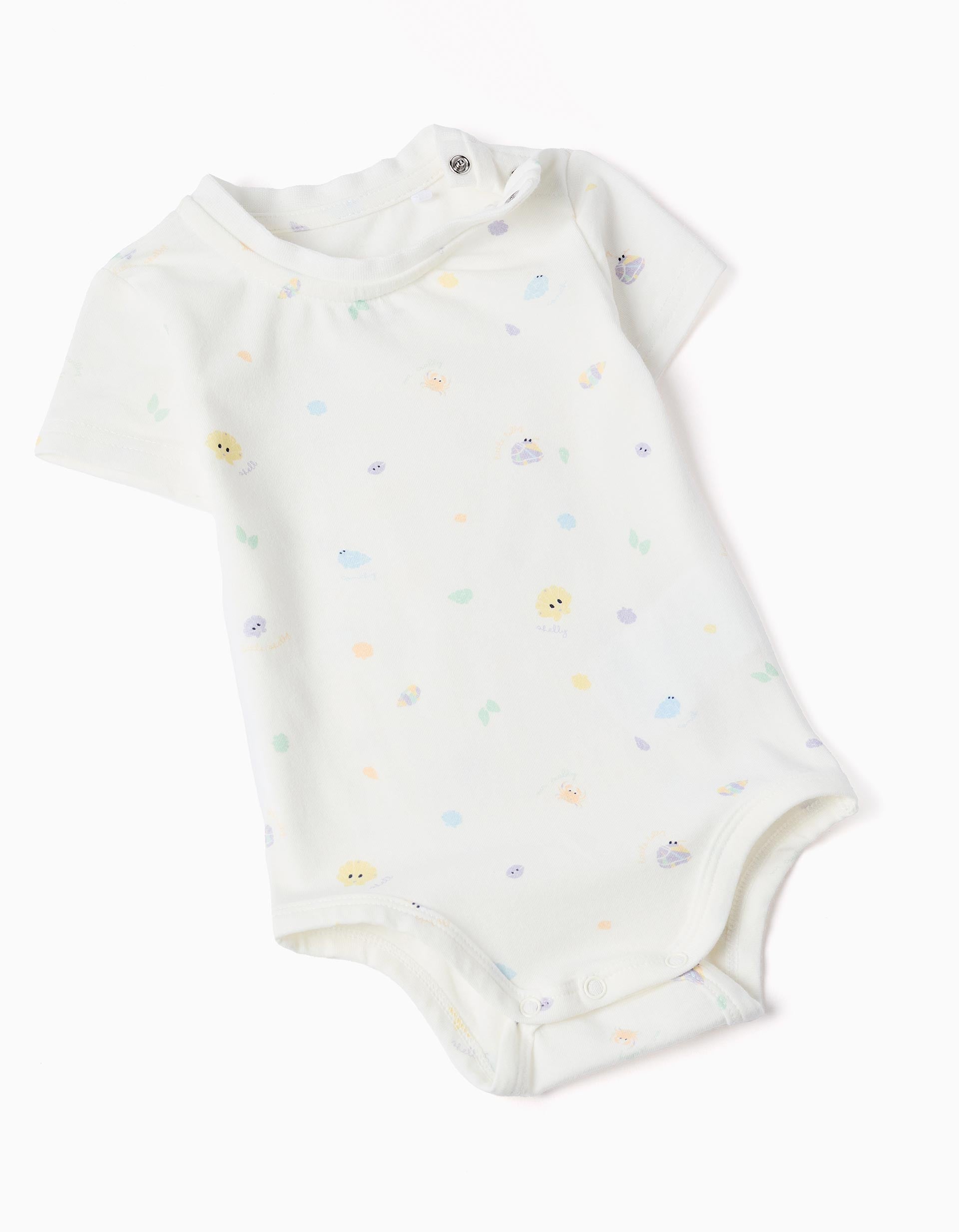 Bodysuit with motif + denim jumpsuit for newborn boys, white/light blue