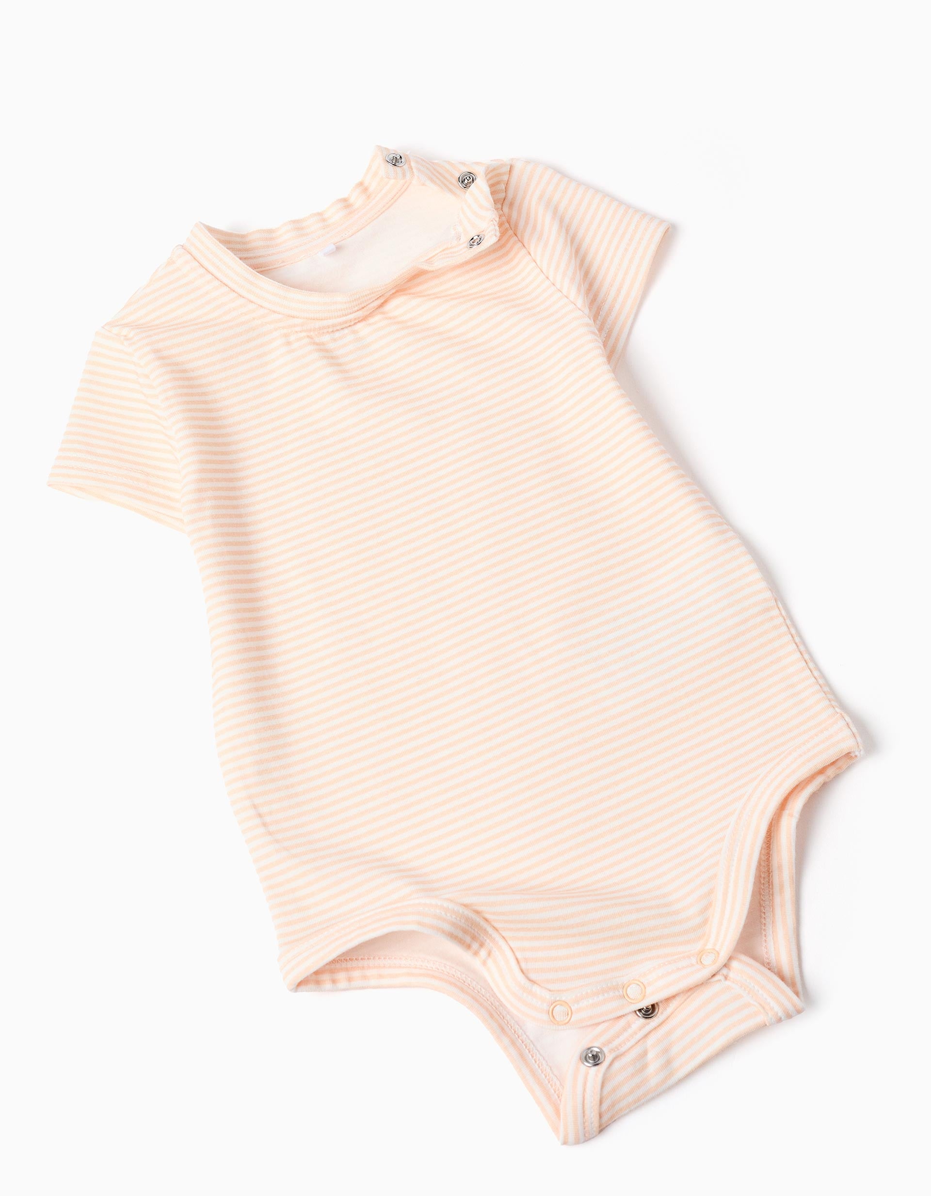 Body às riscas + calções de ganga para recém-nascidos, amarelo/azul