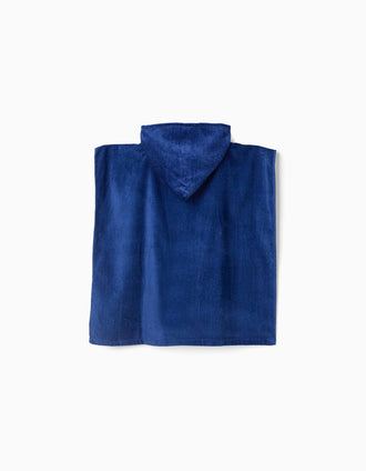 Poncho de playa con capucha con Spider-Man para niño, azul oscuro