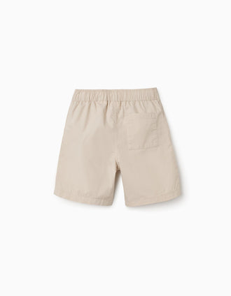 Short chino midi en popeline pour garçon, beige clair