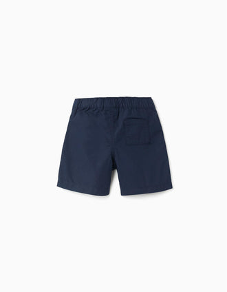 Bermudas chino midi en popelina para bebé niño, azul oscuro