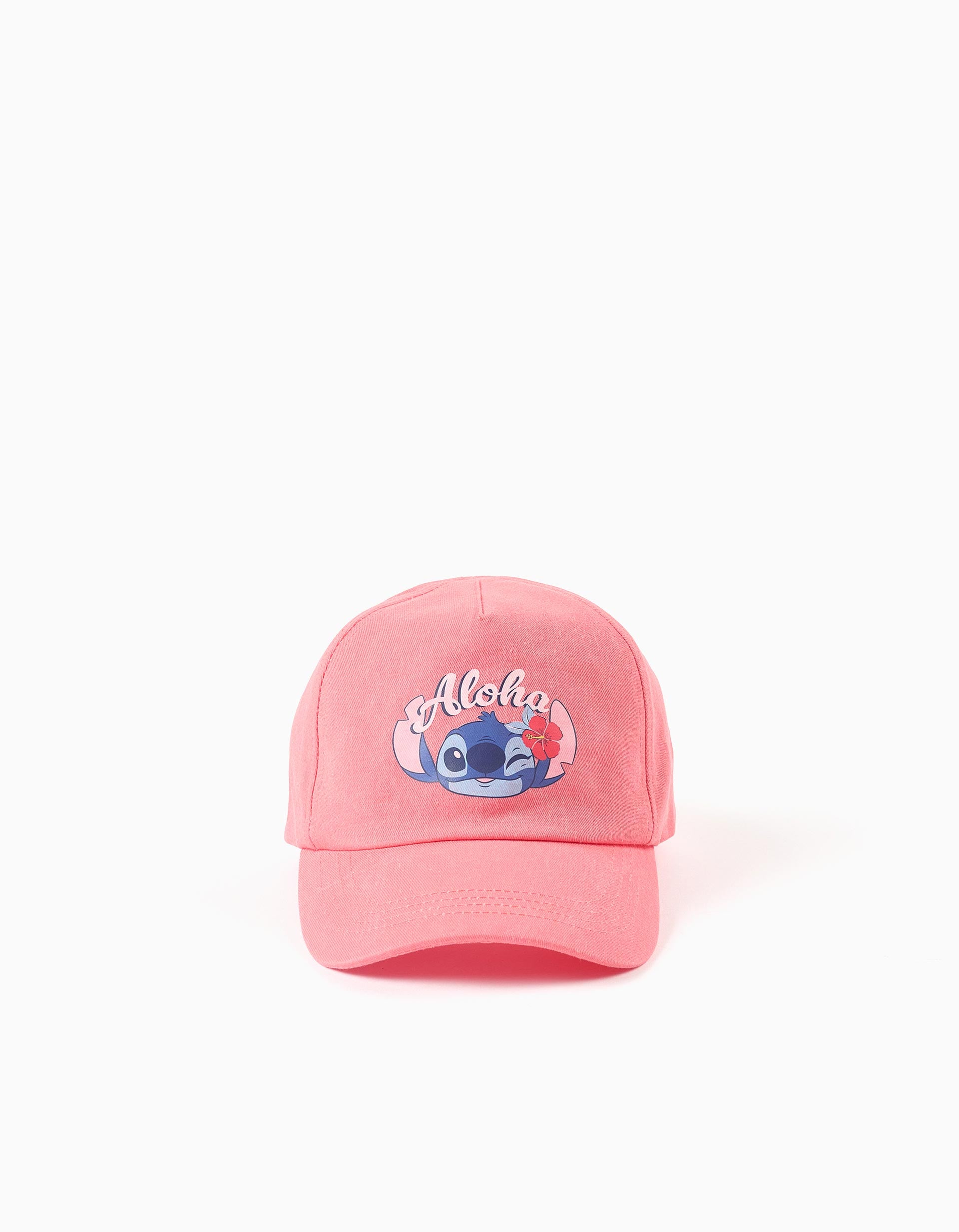 Gorra de sarga con estampado de Stitch para bebé y niña, rosa