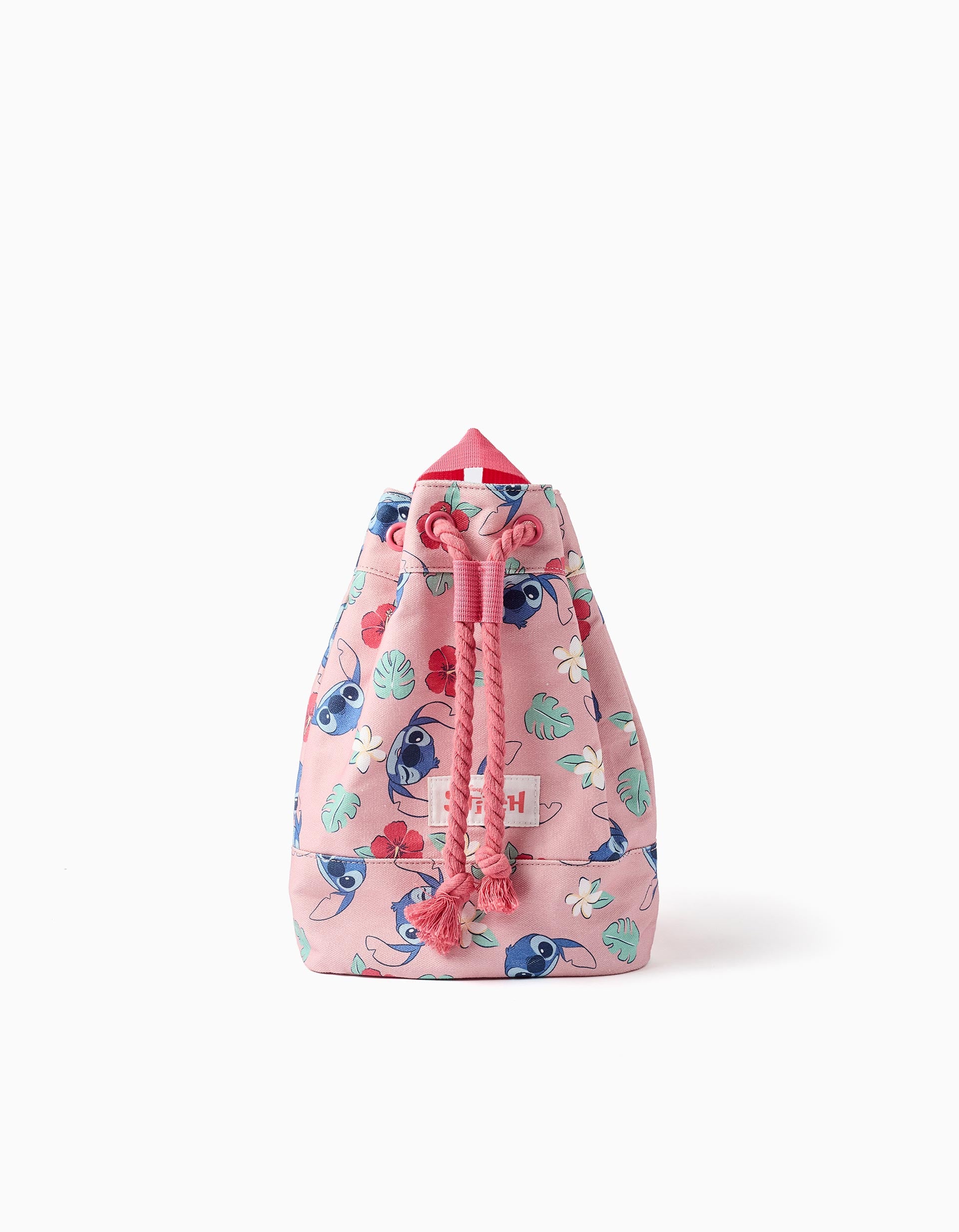 Sac seau avec bretelles et motif Stitch pour fille, rose