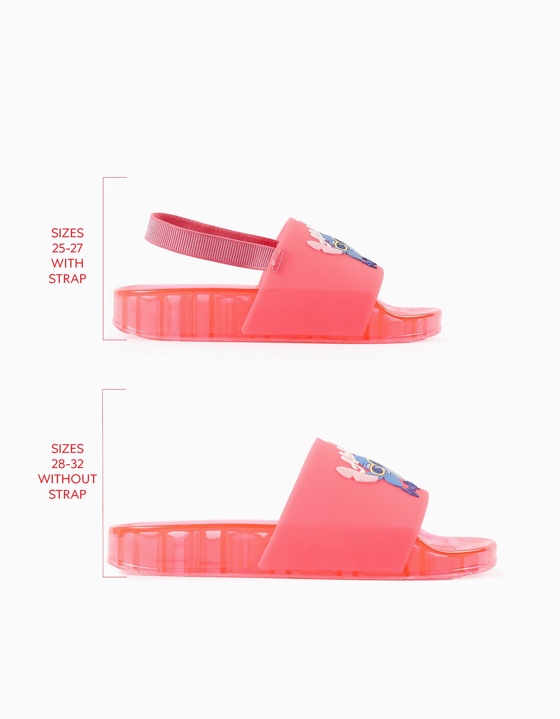 Chanclas con estampado de Stitch para bebé y niña, rosa
