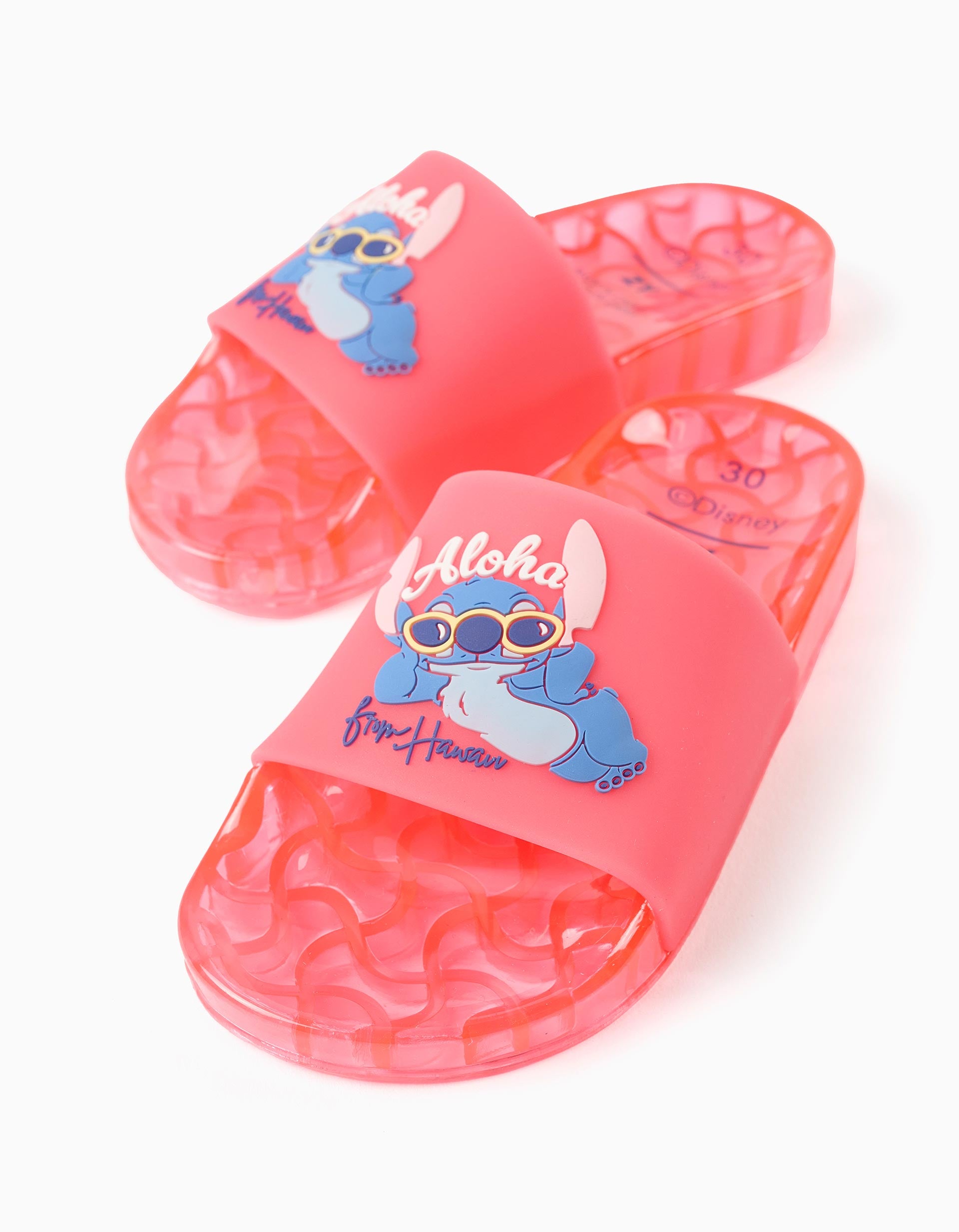 Chanclas con estampado de Stitch para bebé y niña, rosa