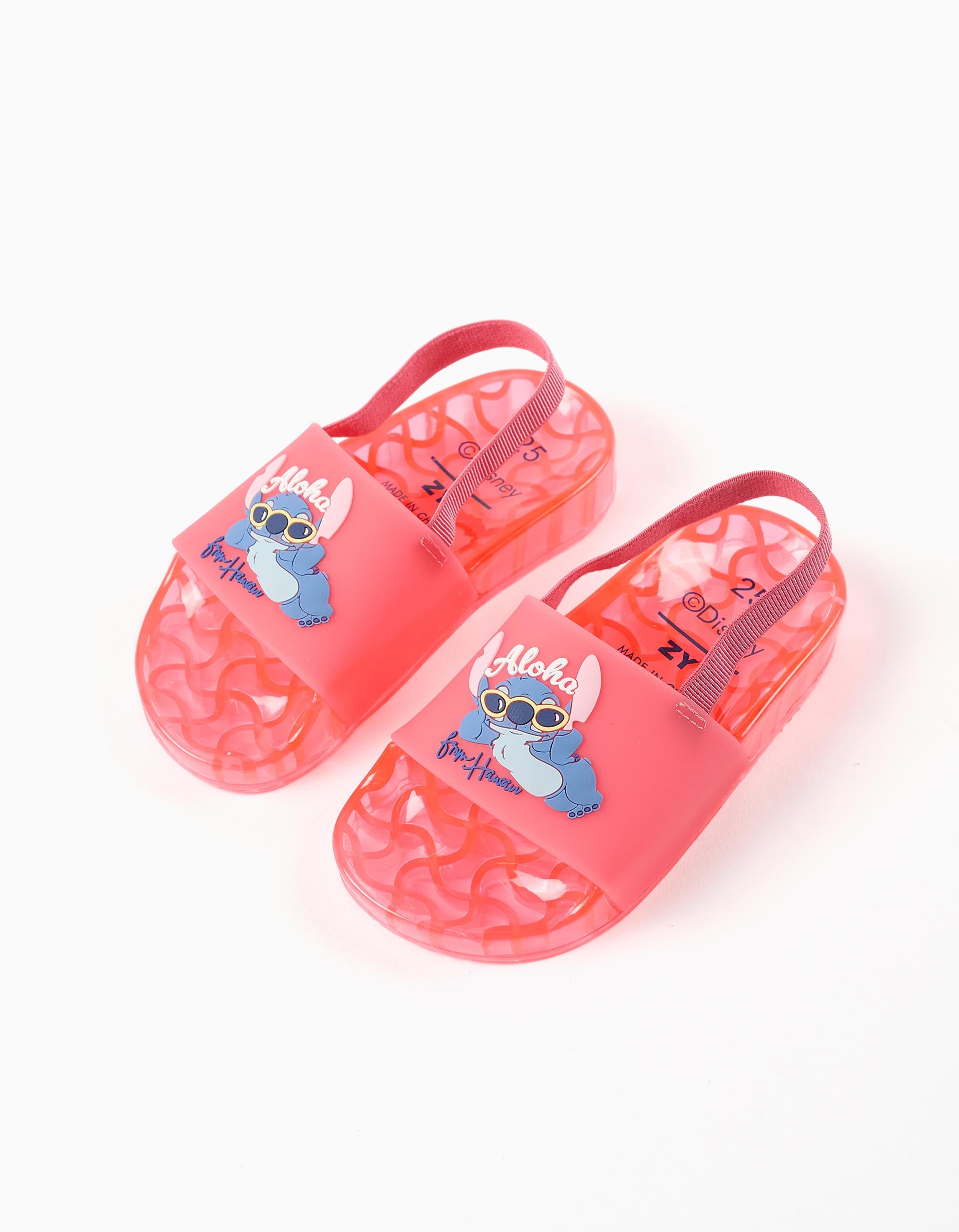 Chanclas con estampado de Stitch para bebé y niña, rosa