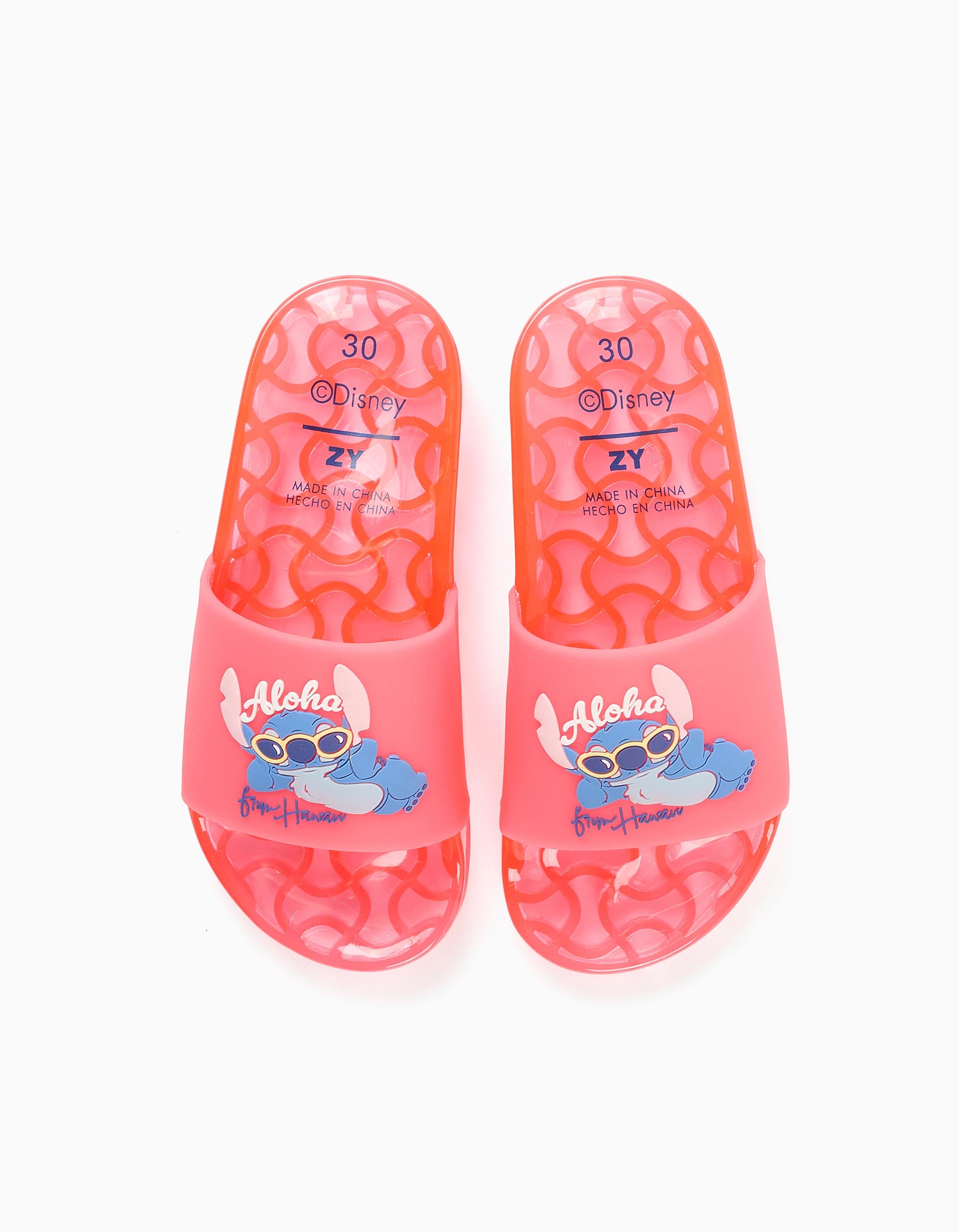 Chanclas con estampado de Stitch para bebé y niña, rosa