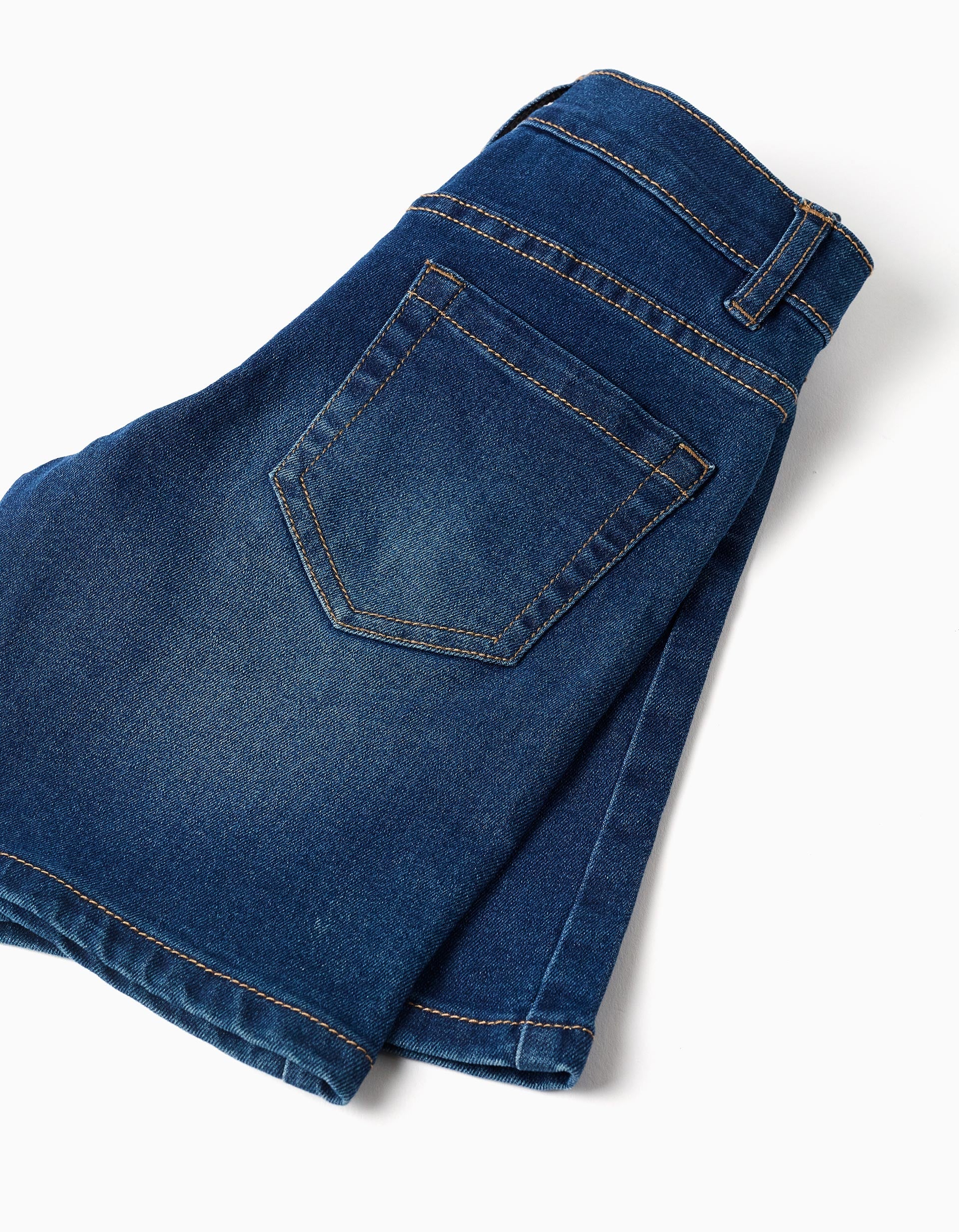 Bermudas midi vaqueras con cinco bolsillos para niño, azul oscuro