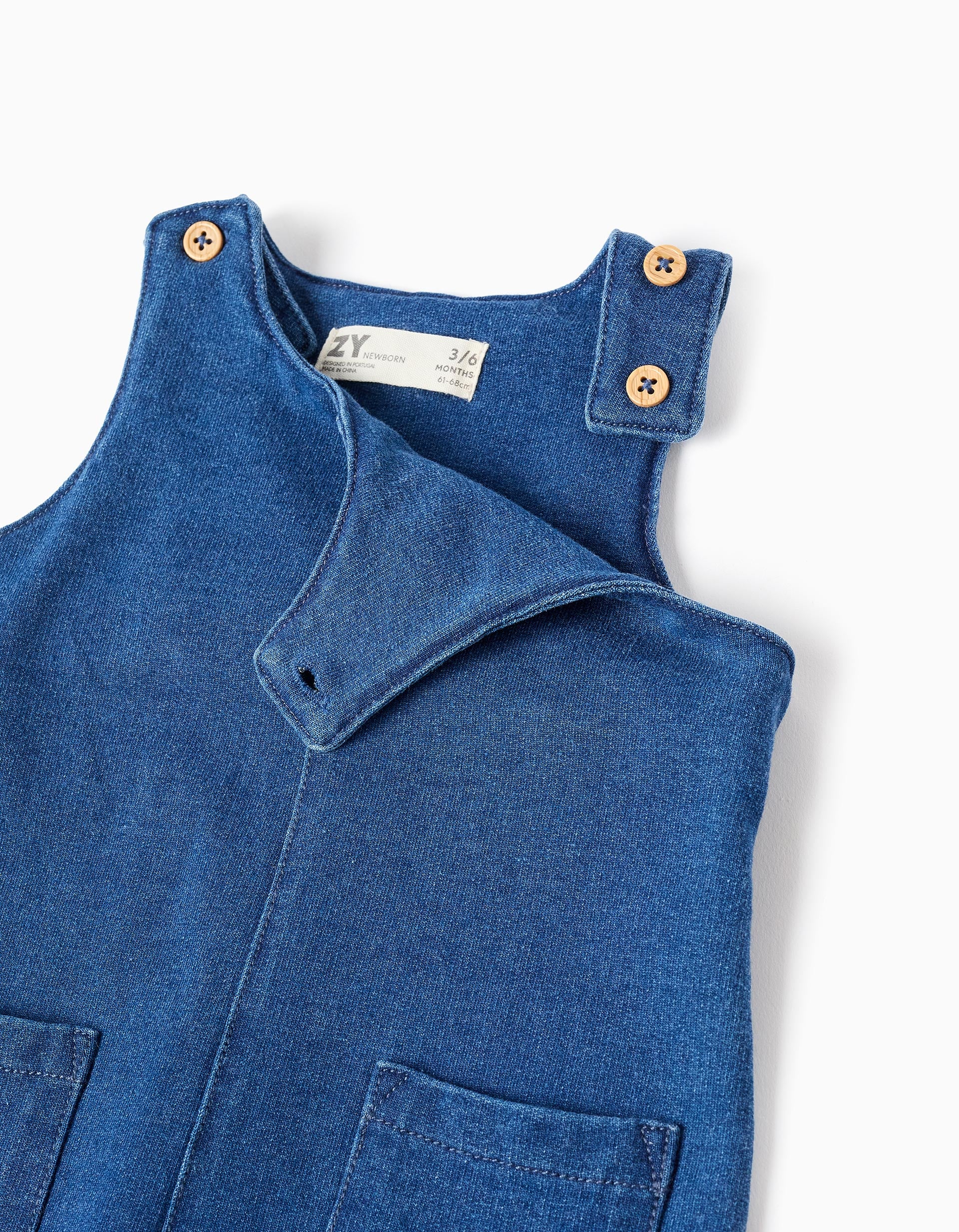 Body à imprimé + combinaison en jean pour nouveau-né, blanc/bleu