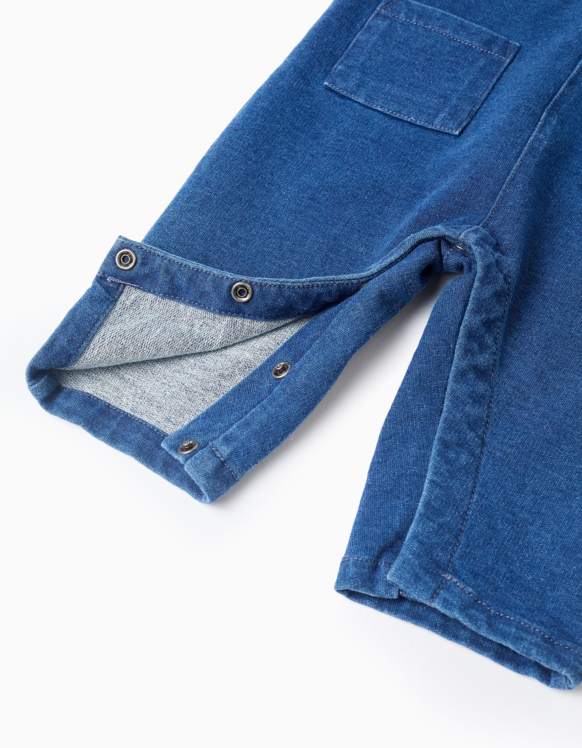 Body à imprimé + combinaison en jean pour nouveau-né, blanc/bleu