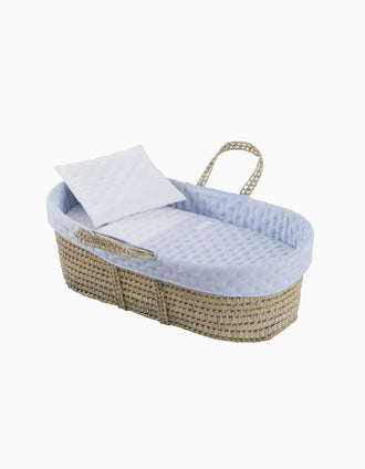 Nacelle Rembourrée en Osier Cambrass 39x80x25 cm, Bleu Bébé