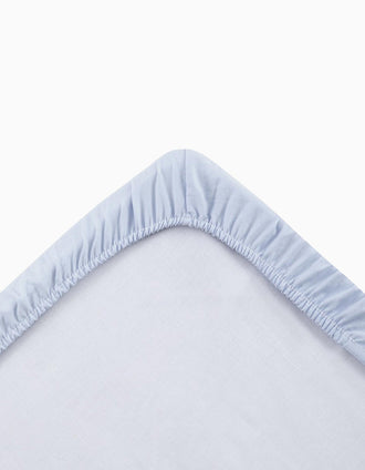 Pack de 2 Sábanas Ajustables Cambrass 60x120 cm, Azul Bebé/Blanco