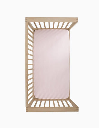 Pack de 2 Draps Housse avec Élastique Cambrass 60x120 cm, Rose Bébé/Blanc