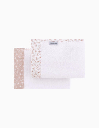 Pack de 2 Petites Serviettes Cambrass 25x35x1 cm, Rose