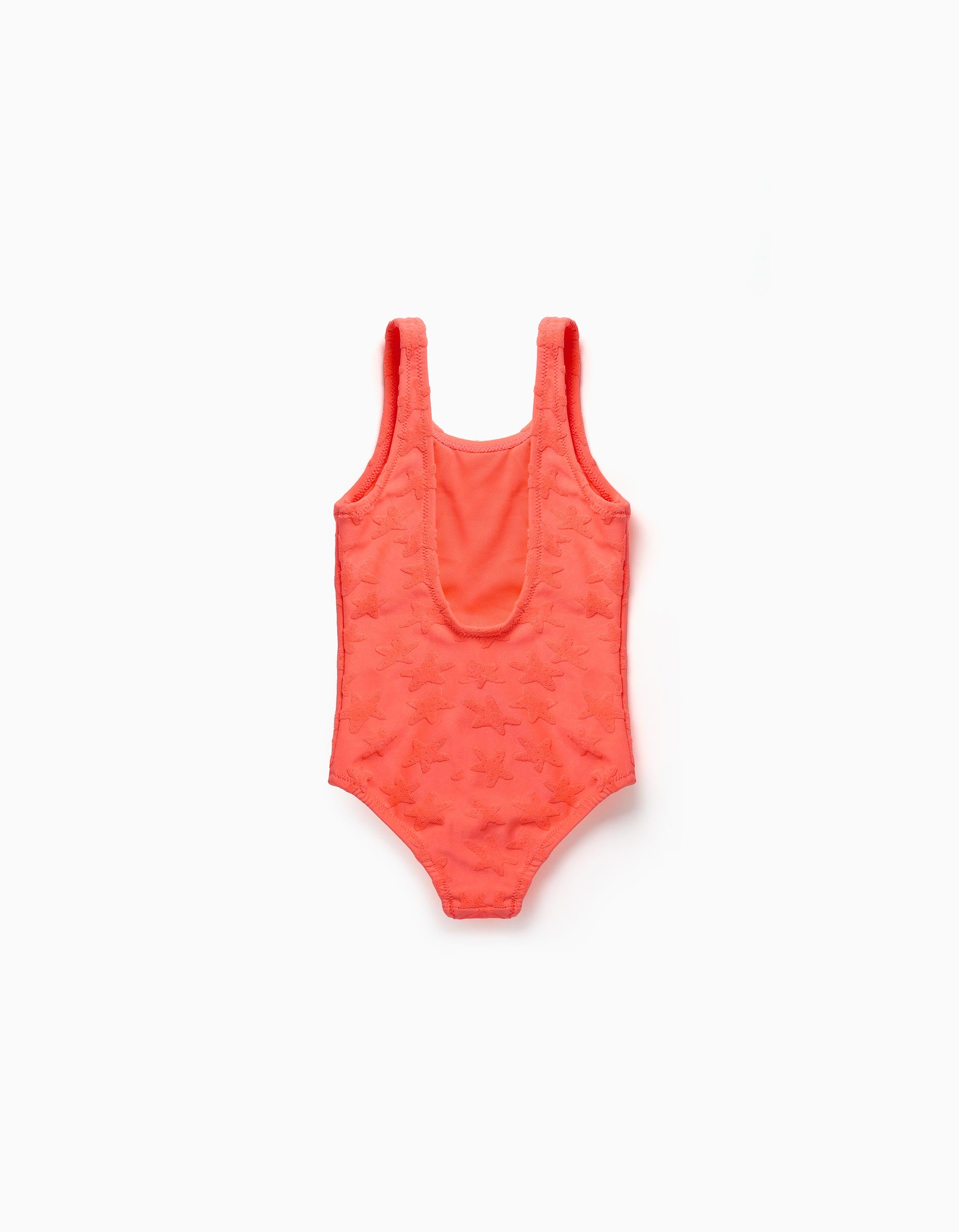 Maillot de bain à motif d'étoiles pour bébé fille, corail fluo