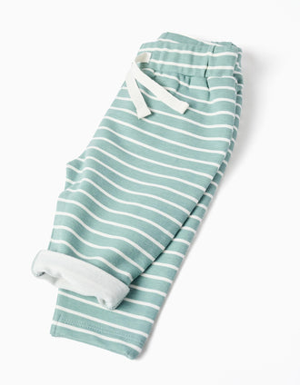 Sweatshirt with Tigger print + trousers for newborn boys, light green