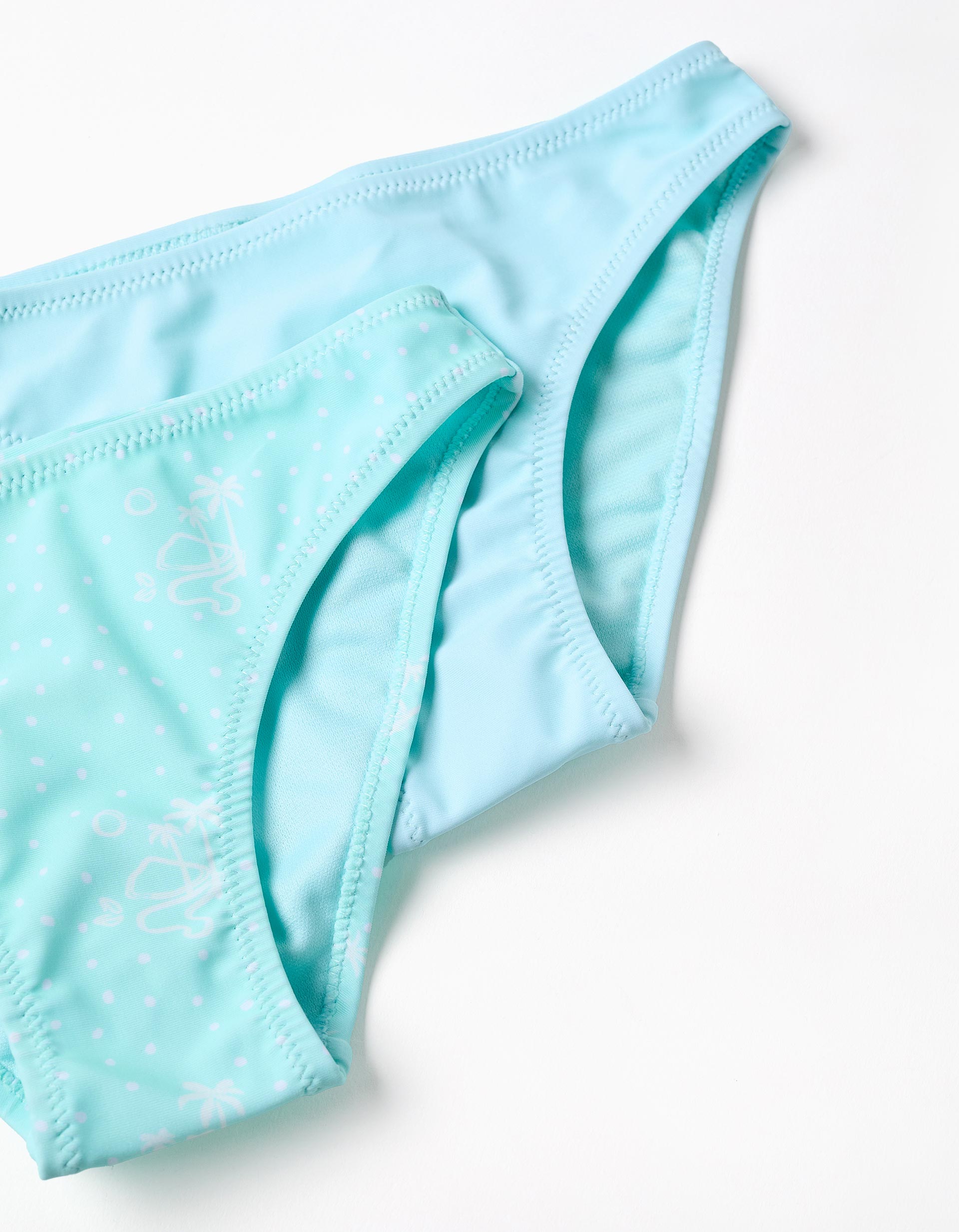 Pack de 2 bikinis con lazo decorativo para niña, azul claro