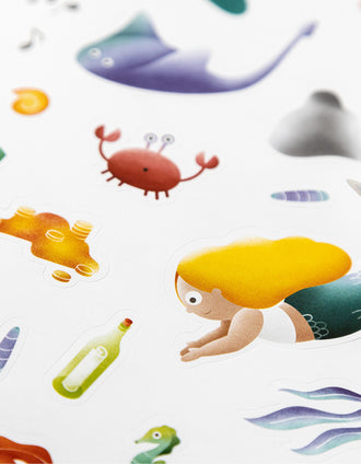 Mermaid Sticker Activity Book Edicare 6Y+